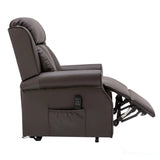 The Darwin - Dual Motor Riser Recliner Mobility Arm Chair in Brown Leather - Refurbished Morris Living