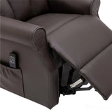 The Darwin - Dual Motor Riser Recliner Mobility Arm Chair in Brown Leather - Refurbished Morris Living