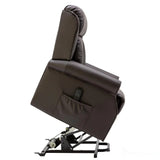 The Darwin - Dual Motor Riser Recliner Mobility Arm Chair in Brown Leather - Refurbished Morris Living