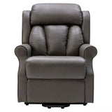 The Darwin - Dual Motor Riser Recliner Mobility Arm Chair in Grey Genuine Leather Morris Living - thumbnail 2