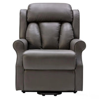 The Darwin - Dual Motor Riser Recliner Mobility Arm Chair in Grey Leather - Clearance Morris Living