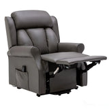 The Darwin - Dual Motor Riser Recliner Mobility Arm Chair in Grey Leather - Clearance Morris Living