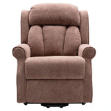 The Darwin - Dual Motor Riser Recliner Mobility Arm Chair in Mink Brushstroke Fabric - Clearance Morris Living