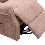 The Darwin - Dual Motor Riser Recliner Mobility Arm Chair in Mink Brushstroke Fabric - Clearance Morris Living