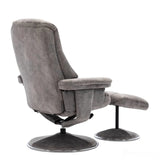 The Denver Swivel Recliner Chair & Footstool - Fabric - Elephant Morris Living