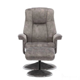 The Denver Swivel Recliner Chair & Footstool - Fabric - Elephant Morris Living - thumbnail 2
