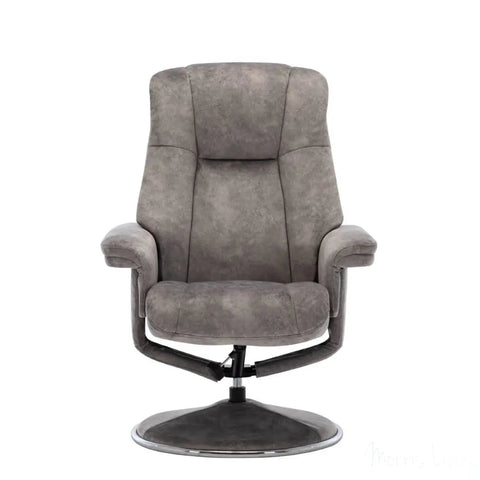 The Denver Swivel Recliner Chair & Footstool - Fabric - Elephant Morris Living - image 4