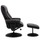 The Denver Swivel Recliner Chair & Footstool - Fabric - Liquorice Morris Living - thumbnail 3