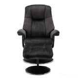 The Denver Swivel Recliner Chair & Footstool - Fabric - Liquorice Morris Living - thumbnail 7
