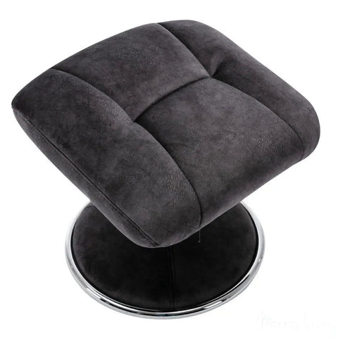 The Denver Swivel Recliner Chair & Footstool - Fabric - Liquorice Morris Living - image 8