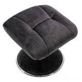 The Denver Swivel Recliner Chair & Footstool - Fabric - Liquorice Morris Living