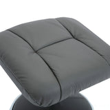 The Denver Swivel Recliner Chair & Footstool - Genuine Leather - Granite - Clearance Sale Morris Living