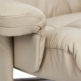 The Denver Swivel Recliner Chair & Footstool - Genuine Leather - Pebble Morris Living - thumbnail 6