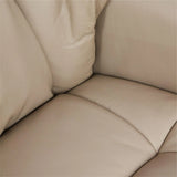The Denver Swivel Recliner Chair & Footstool - Genuine Leather - Pebble Morris Living - thumbnail 7