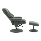 The Denver - Swivel Recliner Chair & Matching Footstool in Cha Cha Fern Fabric Morris Living - thumbnail 6