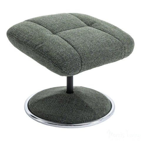 The Denver - Swivel Recliner Chair & Matching Footstool in Cha Cha Fern Fabric Morris Living - image 7