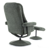 The Denver - Swivel Recliner Chair & Matching Footstool in Cha Cha Fern Fabric Morris Living - thumbnail 9