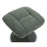 The Denver - Swivel Recliner Chair & Matching Footstool in Cha Cha Fern Fabric - Refurbished Morris Living