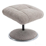 The Denver - Swivel Recliner Chair & Matching Footstool in Cha Cha Oat Fabric Morris Living