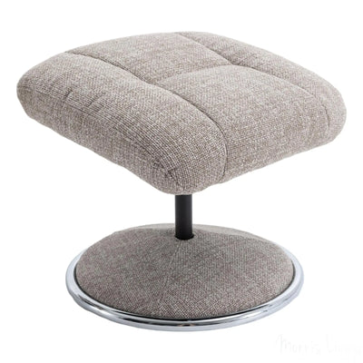 The Denver - Swivel Recliner Chair & Matching Footstool in Cha Cha Oat Fabric Morris Living