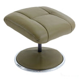 The Denver - Swivel Recliner Chair & Matching Footstool in Olive Green Genuine Leather Match Morris Living - thumbnail 5