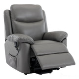 The Devon - Dual Motor Mobility Riser Recliner Arm Chair - Grey Genuine Leather - Refurbished Morris Living