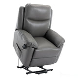 The Devon - Dual Motor Mobility Riser Recliner Arm Chair - Grey Genuine Leather - Refurbished Morris Living