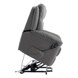 The Devon - Dual Motor Mobility Riser Recliner Arm Chair - Grey Genuine Leather - Refurbished Morris Living
