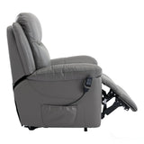 The Devon - Dual Motor Mobility Riser Recliner Arm Chair - Grey Genuine Leather - Refurbished Morris Living