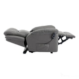 The Devon - Dual Motor Mobility Riser Recliner Arm Chair - Grey Genuine Leather - Refurbished Morris Living