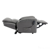 The Devon - Mobility Dual Motor Riser Recliner Arm Chair - Grey Genuine Leather Morris Living - thumbnail 9