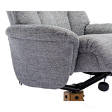 The Dubai - Swivel Recliner Chair & Matching Footstool in Lisbon Rock Fabric Morris Living - thumbnail 6