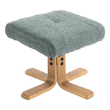The Dubai - Swivel Recliner Chair & Matching Footstool in Lisbon Teal Fabric Morris Living - thumbnail 7