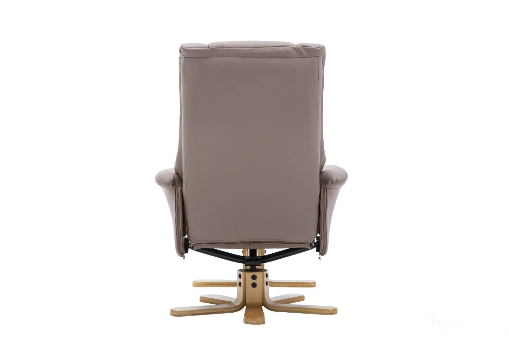 The Florence, Swivel Recliner Chair & Footstool in Earth PU Faux Leather GFA