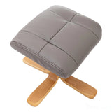 The Giza - Faux Leather Swivel Recliner Chair & Matching Footstool in Grey Morris Living