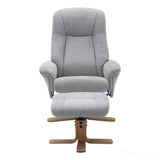 The Hawaii Swivel Recliner Chair & Footstool in Lille Cloud Fabric GFA - thumbnail 3