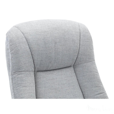 The Hawaii Swivel Recliner Chair & Footstool in Lille Cloud Fabric - Refurbished GFA