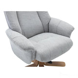 The Hawaii Swivel Recliner Chair & Footstool in Lille Cloud Fabric - Refurbished GFA
