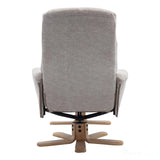 The Hawaii Swivel Recliner Chair & Footstool in Lille Sand Fabric GFA - thumbnail 9