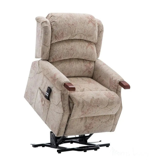 The Leicester Dual Motor Riser Recliner Mobility Lift Chair in Bouquet Beige Morris Living - image 3