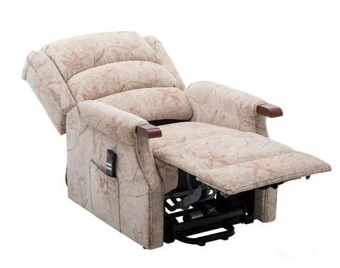 The Leicester Dual Motor Riser Recliner Mobility Lift Chair in Bouquet Beige Morris Living - image 4