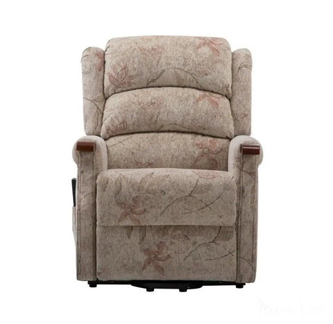 The Leicester Dual Motor Riser Recliner Mobility Lift Chair in Bouquet Beige Morris Living - image 8