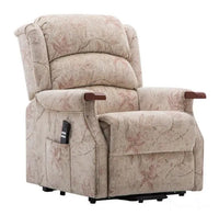 The Leicester Dual Motor Riser Recliner Mobility Lift Chair in Bouquet Beige Morris Living