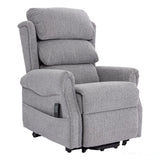 The Luxembourg - Dual Motor Riser Rec liner Mobility Chair - Cha Cha Dove Fabric Morris Living