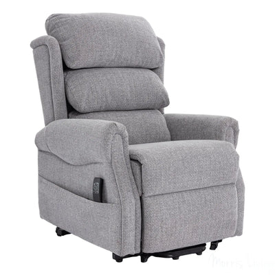 The Luxembourg - Dual Motor Riser Rec liner Mobility Chair - Cha Cha Dove Fabric Morris Living