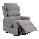 The Luxembourg - Dual Motor Riser Rec liner Mobility Chair - Cha Cha Dove Fabric Morris Living