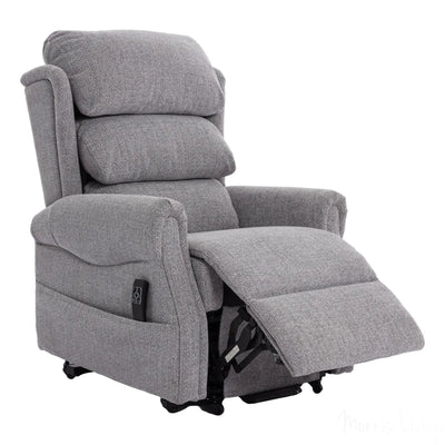 The Luxembourg - Dual Motor Riser Rec liner Mobility Chair - Cha Cha Dove Fabric Morris Living