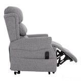 The Luxembourg - Dual Motor Riser Rec liner Mobility Chair - Cha Cha Dove Fabric Morris Living