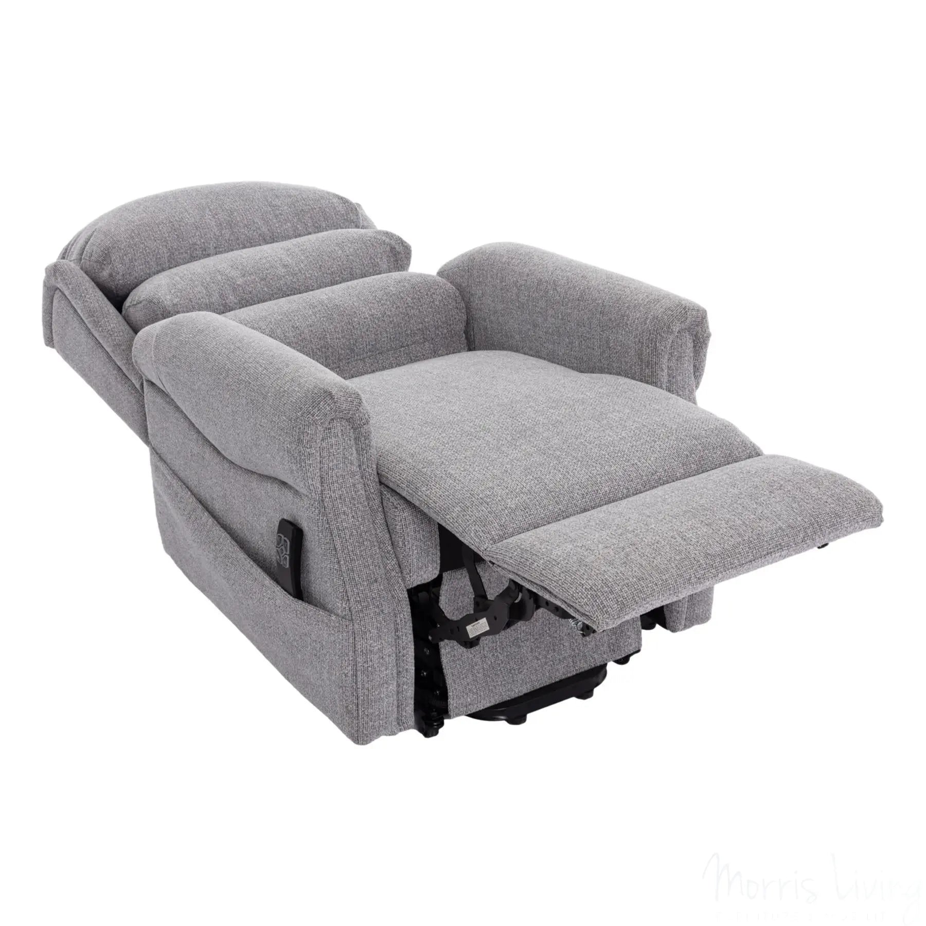 The Luxembourg - Dual Motor Riser Rec liner Mobility Chair - Cha Cha Dove Fabric Morris Living