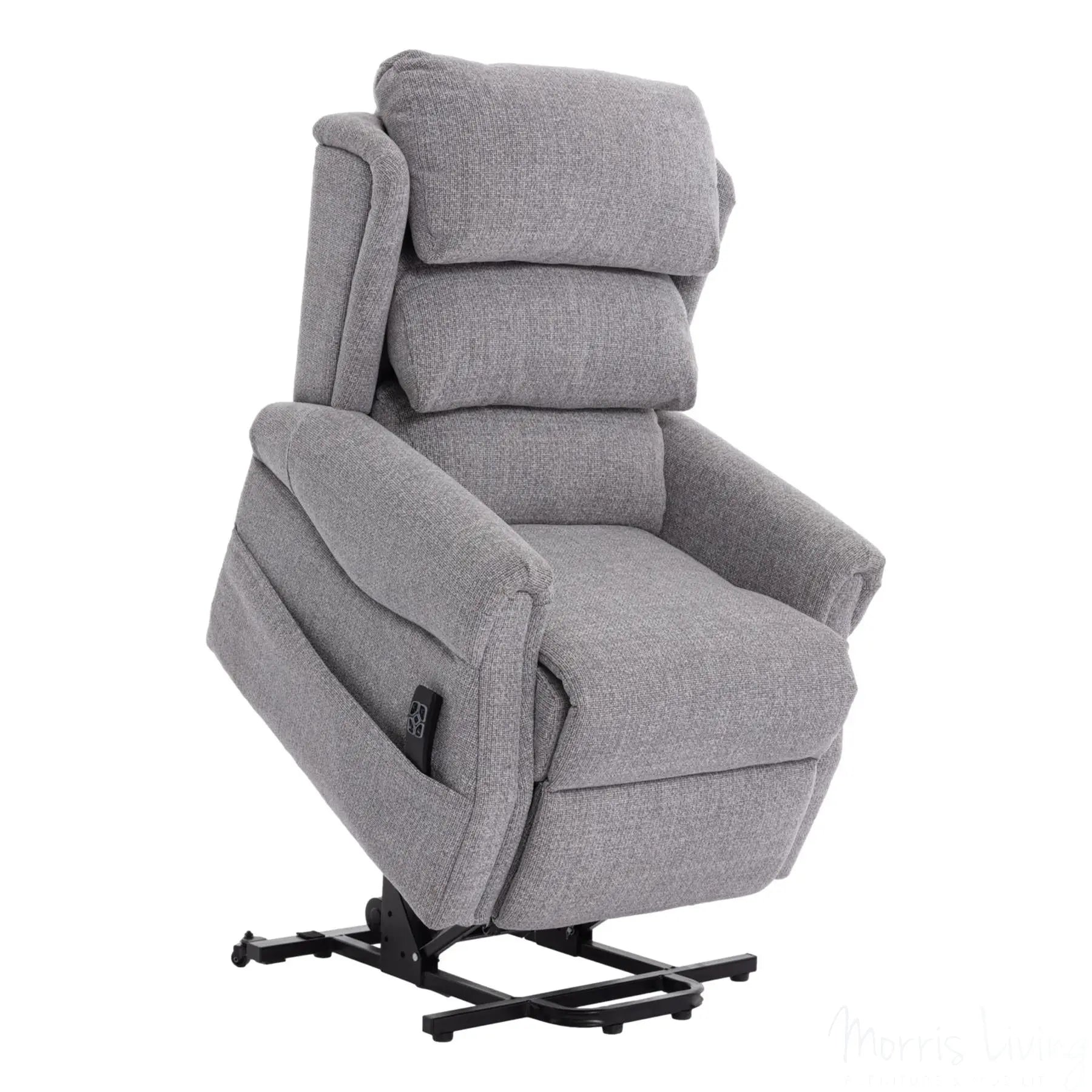 The Luxembourg - Dual Motor Riser Rec liner Mobility Chair - Cha Cha Dove Fabric Morris Living